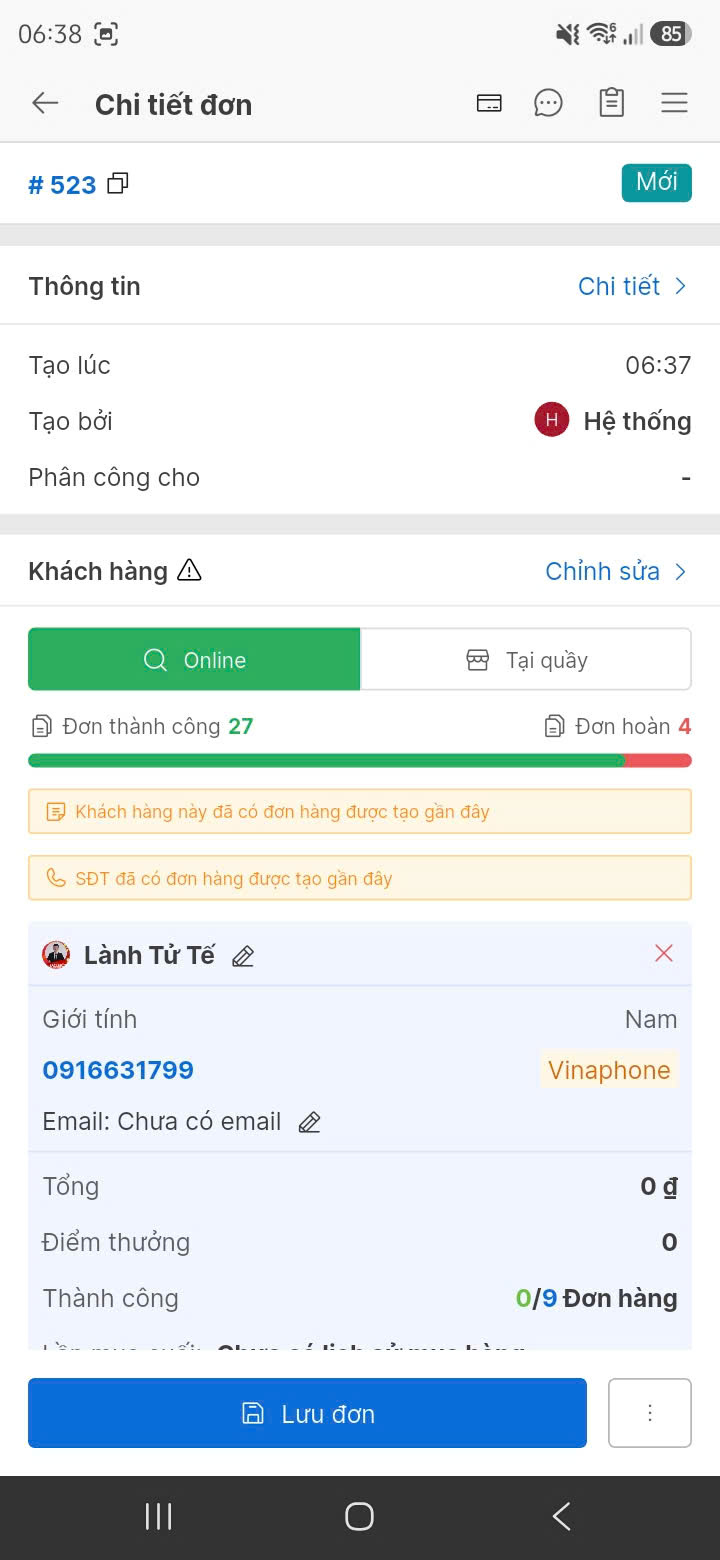 Đồng bộ đơn sang Pancake POS